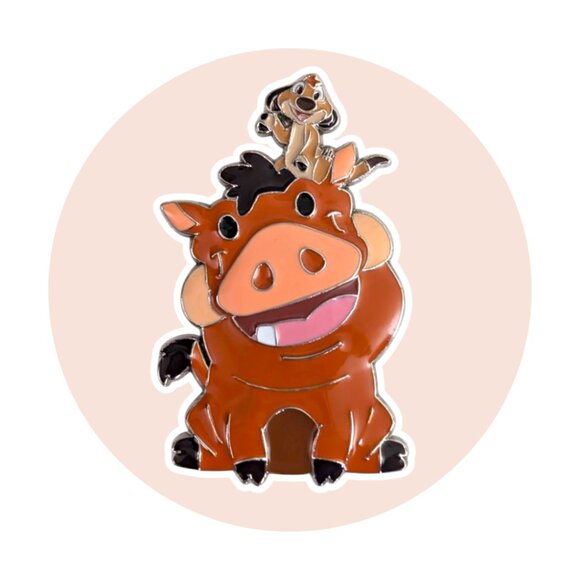 Lion King Disney Pin: Chibi Timon and Pumbaa - Picture 1 of 5